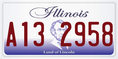 IL license plate A132958