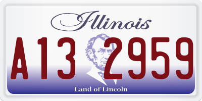 IL license plate A132959