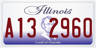 IL license plate A132960