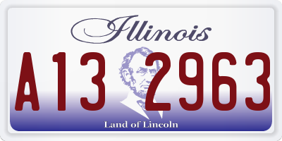 IL license plate A132963