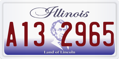 IL license plate A132965