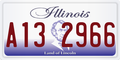 IL license plate A132966