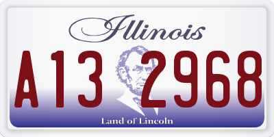IL license plate A132968