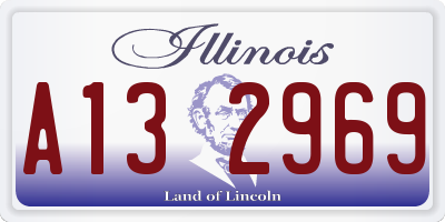 IL license plate A132969
