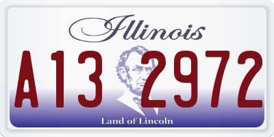 IL license plate A132972