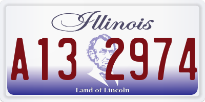 IL license plate A132974