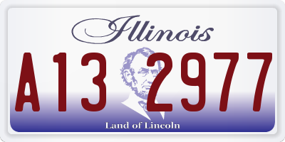 IL license plate A132977
