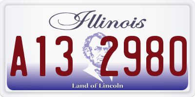 IL license plate A132980
