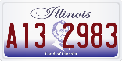 IL license plate A132983