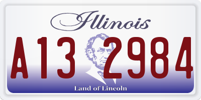 IL license plate A132984