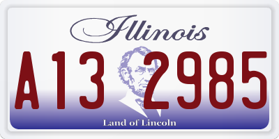 IL license plate A132985