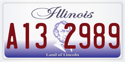 IL license plate A132989