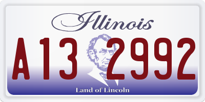 IL license plate A132992