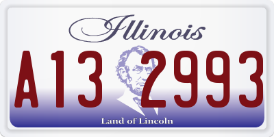 IL license plate A132993