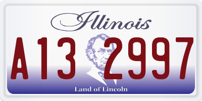 IL license plate A132997