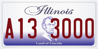 IL license plate A133000