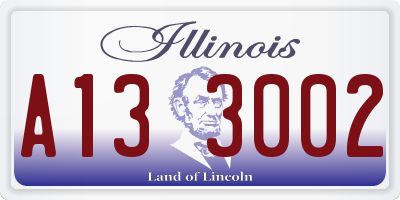 IL license plate A133002