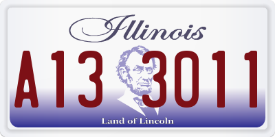 IL license plate A133011