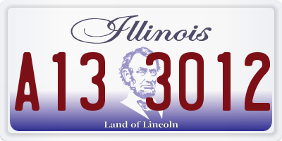 IL license plate A133012