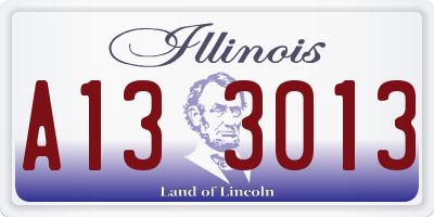 IL license plate A133013
