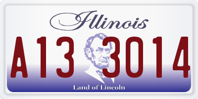 IL license plate A133014