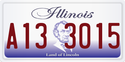 IL license plate A133015