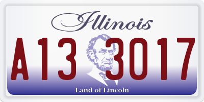 IL license plate A133017