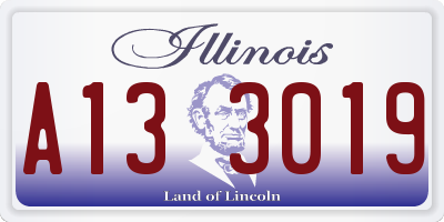 IL license plate A133019