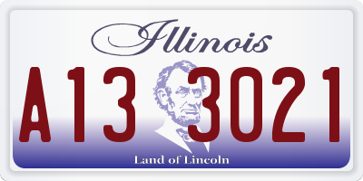 IL license plate A133021