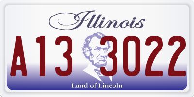 IL license plate A133022
