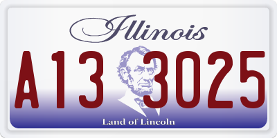 IL license plate A133025