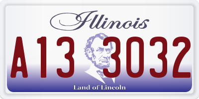 IL license plate A133032