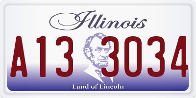 IL license plate A133034