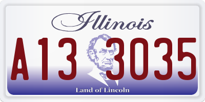 IL license plate A133035