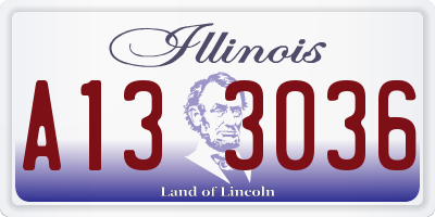 IL license plate A133036