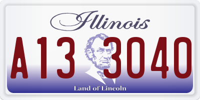 IL license plate A133040