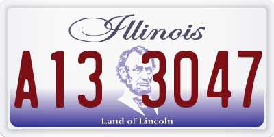 IL license plate A133047