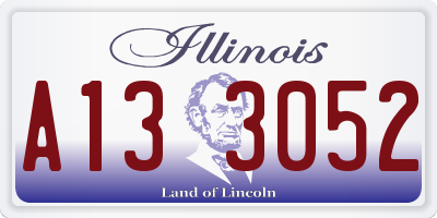 IL license plate A133052