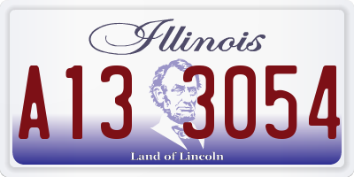 IL license plate A133054