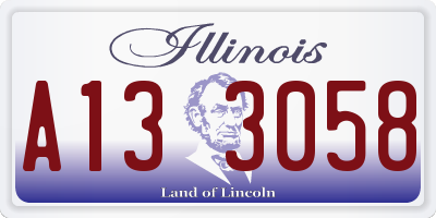 IL license plate A133058