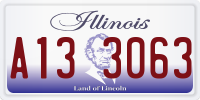 IL license plate A133063