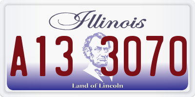 IL license plate A133070