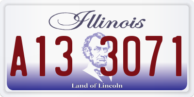 IL license plate A133071