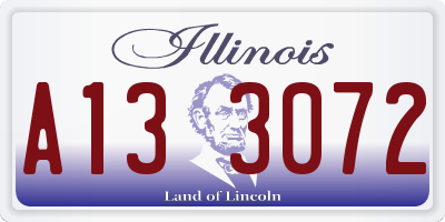 IL license plate A133072