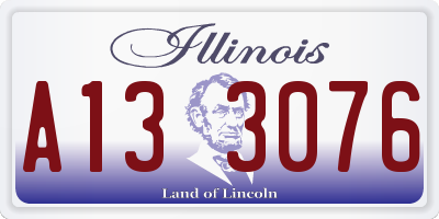 IL license plate A133076