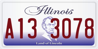 IL license plate A133078