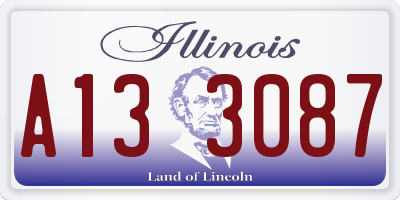 IL license plate A133087