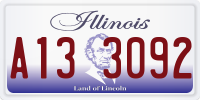 IL license plate A133092