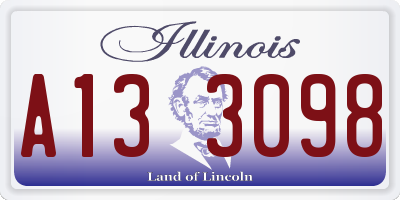 IL license plate A133098