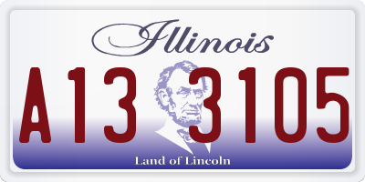 IL license plate A133105